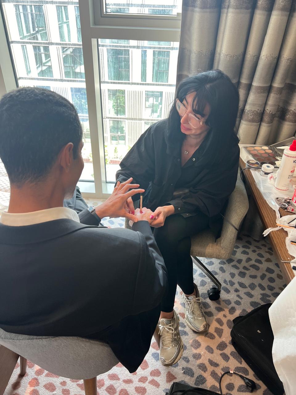 Pencil filming on location
